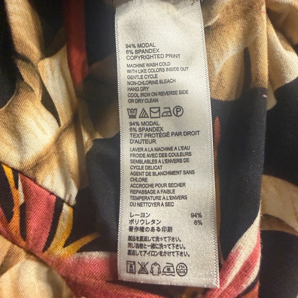 Tommy Bahama Black Tropical Floral Midi Dress Bird of Paradise Print - Picture 6 of 6